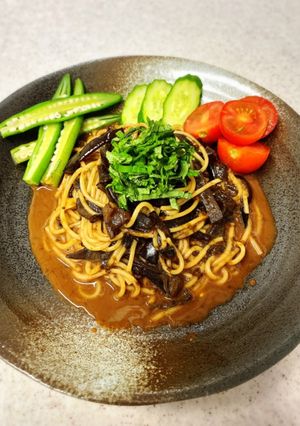 きくらげ満喫♪海苔佃煮でクリーミーパスタ-レシピのメイン写真