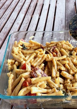 ほうれん草とトマト　こってりパスタ６人前-レシピのメイン写真