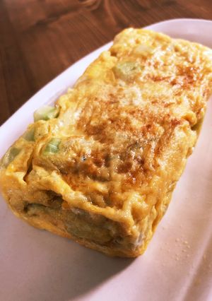しらすと、ブロッコリーの茎の卵焼き-レシピのメイン写真