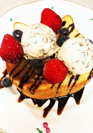 カフェ気分トーストアイスのせ！-レシピのメイン写真