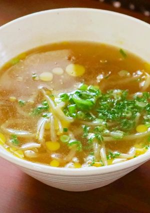 家計救済！もやしだけラーメン風スープ-レシピのメイン写真
