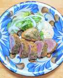パセリ入りパン粉でカツオのフライ