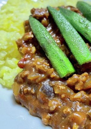 トマトナスオクラ!夏野菜キーマカレー-レシピのメイン写真