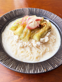焼きなす素麺 さっぱり豆腐つゆ-レシピのメイン写真