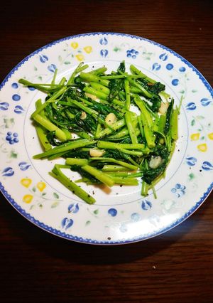 簡単☆空芯菜のニンニク炒め-レシピのメイン写真