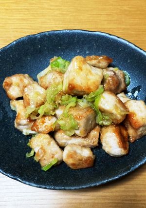 カレー用豚肉で、ねぎ塩ポークソテー-レシピのメイン写真