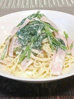 超簡単!ほうれん草のクリーム冷製パスタ!-レシピのメイン写真