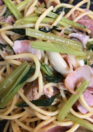小松菜の和風パスタ-レシピのメイン写真