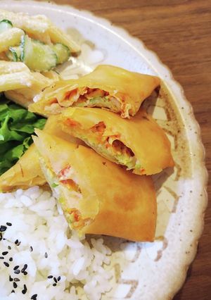 キムチーズキャベツ春巻き♪-レシピのメイン写真