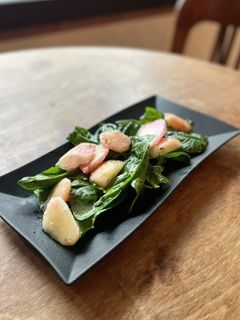 白バルサミコと桃とほうれん草のサラダ-レシピのメイン写真