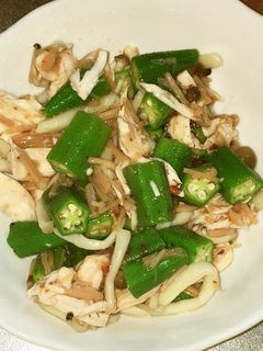 ささみとオクラの梅肉和え-レシピのメイン写真