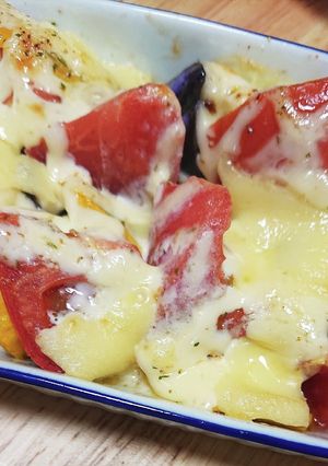 夏野菜のマヨチー焼き-レシピのメイン写真