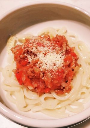 子ども向け簡単♪ミートソースのうどん-レシピのメイン写真