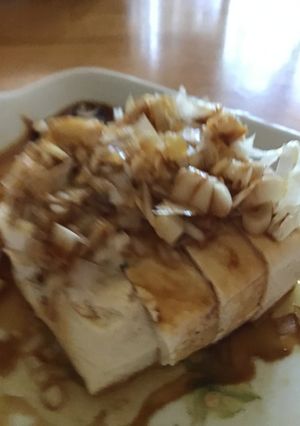 豆腐とネギの胡麻油醤油かけ-レシピのメイン写真