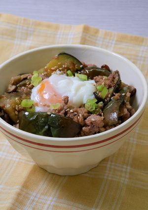 なすと豚肉のバランス丼-レシピのメイン写真