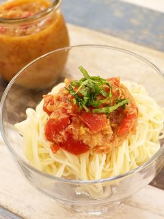 まるで冷製パスタ♡トマト&ツナのめんつゆ-レシピのメイン写真