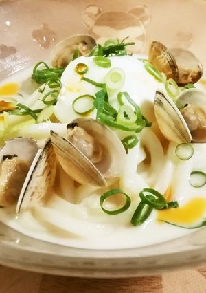 つめたい麺　冷製ボンゴレうどん-レシピのメイン写真