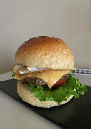 ハンバーガーパティ-レシピのメイン写真