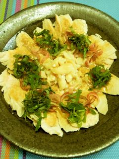 ひんやり和風蒸し鶏さっぱりゴマダレと薬味-レシピのメイン写真