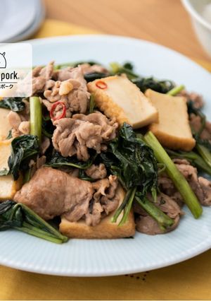 簡単スピードおかず！豚肉と青菜の中華炒め-レシピのメイン写真