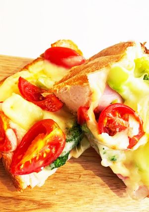 簡単ハムチーズ野菜トースト-レシピのメイン写真
