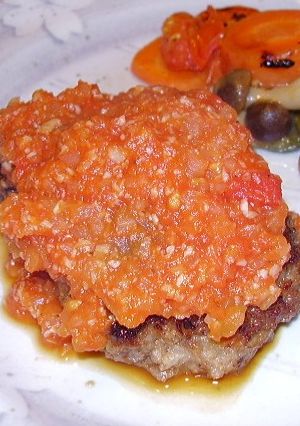 きのこトマトソースのハンバーグ-レシピのメイン写真