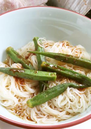 オクラのニンニク・ショウガめんつゆ炒め煮-レシピのメイン写真