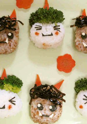 節分に★簡単かわいい鬼おにぎり-レシピのメイン写真