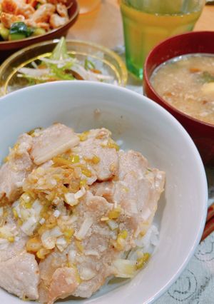 絶品！簡単！ねぎ塩レモン☆ネギ塩豚丼-レシピのメイン写真