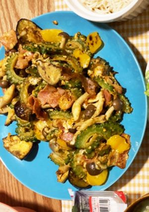 ゴーヤのカレーケチャチーズ炒め-レシピのメイン写真