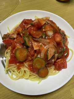 ドレッシングで超簡単!冷製スパゲッティ-レシピのメイン写真