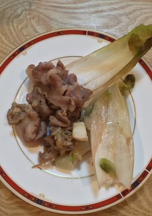 豚肉とチコリのオリーブオイルにんにく炒め-レシピのメイン写真