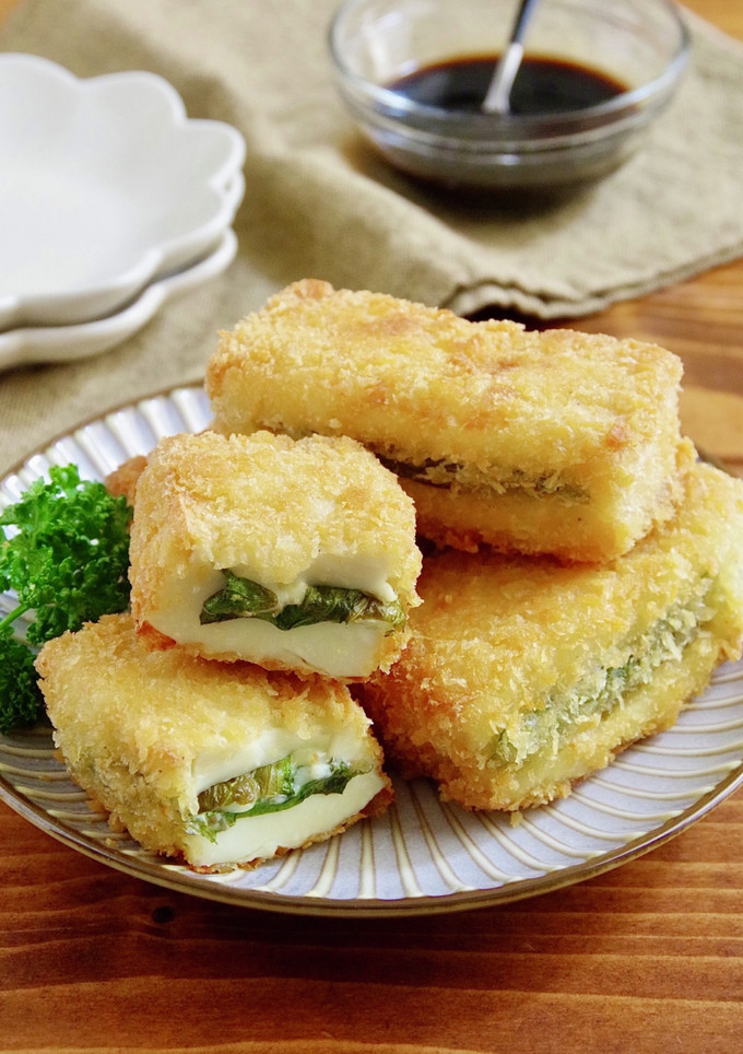 ☆簡単☆厚揚げ梅しそチーズフライ-レシピのメイン写真