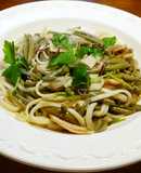 じゅんさいの焼きうどん　発酵玉葱