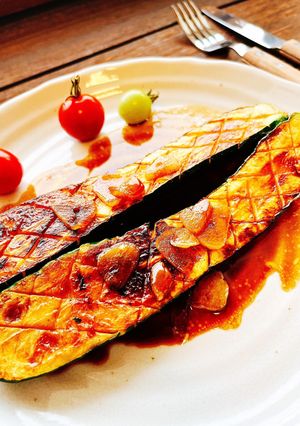 ズッキーニのステーキ☆にんにくバター醤油-レシピのメイン写真