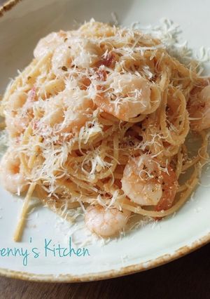 海老の焼き明太子パスタ-レシピのメイン写真
