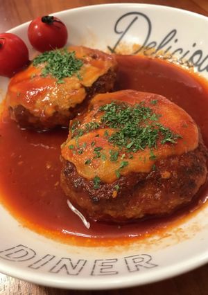 煮込みハンバーグ-レシピのメイン写真