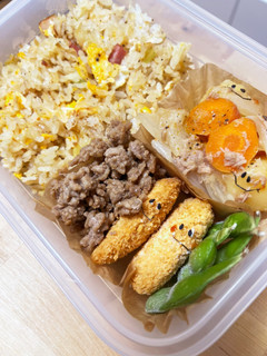卵とベーコンチャーハン☆肉そぼろ弁当-レシピのメイン写真