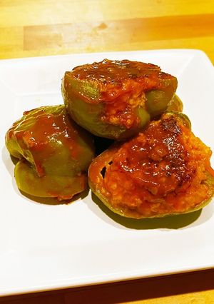 我が家のピーマンの肉詰め〜チーズ入〜-レシピのメイン写真