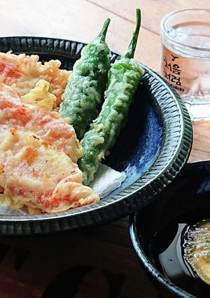 節約★米粉で！カニかま天ぷら麺つゆレモン-レシピのメイン写真