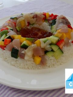 余った食材で♪リングケーキ寿司-レシピのメイン写真