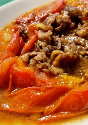 牛肉とトマトのバルサミコ酢炒め-レシピのメイン写真