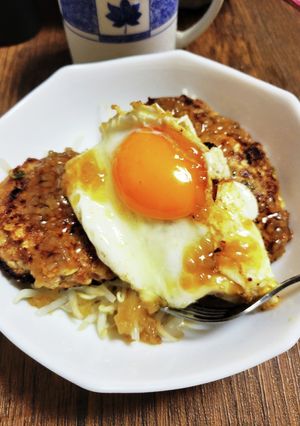 オートミール入り豆腐キムチハンバーグ！-レシピのメイン写真