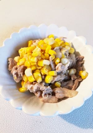 豚肉とコーンの　　　　醤油バター-レシピのメイン写真