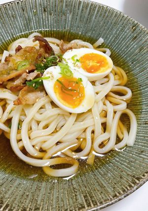 カリカリ豚バラの冷やし柚子胡椒うどん-レシピのメイン写真