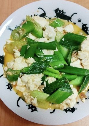 豆腐とねぎとツナ炒め-レシピのメイン写真