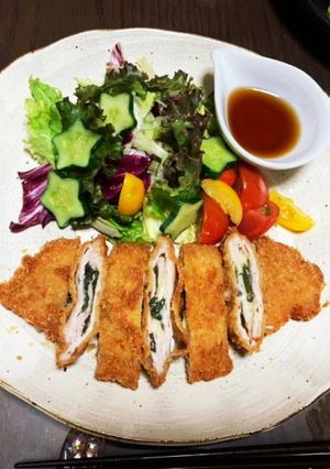 ★大葉+梅肉+チーズのミルフィーユカツ★-レシピのメイン写真