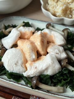 ヘルシー♪茹で鶏のピリ辛マヨソースがけ-レシピのメイン写真