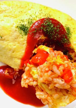 【ミニトマト】リコピンまるごとオムライス-レシピのメイン写真