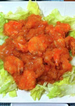 油で揚げない ぷりぷり海老チリ-レシピのメイン写真